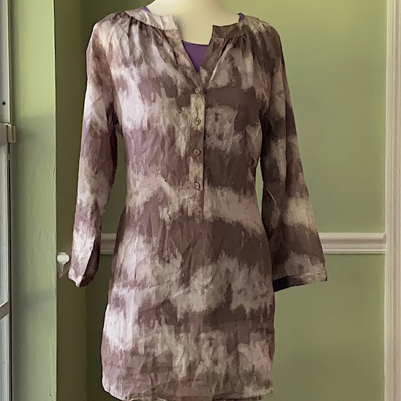 Coldwater Creek Tops - ColdWater Creek Sheer XL(18) Tunic Top W/XL Purple Tank Top